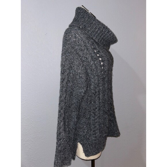 Smartwool Women’s Moon Ridge Boyfriend Sweater Charcoal size S Turtleneck - Picture 4 of 8